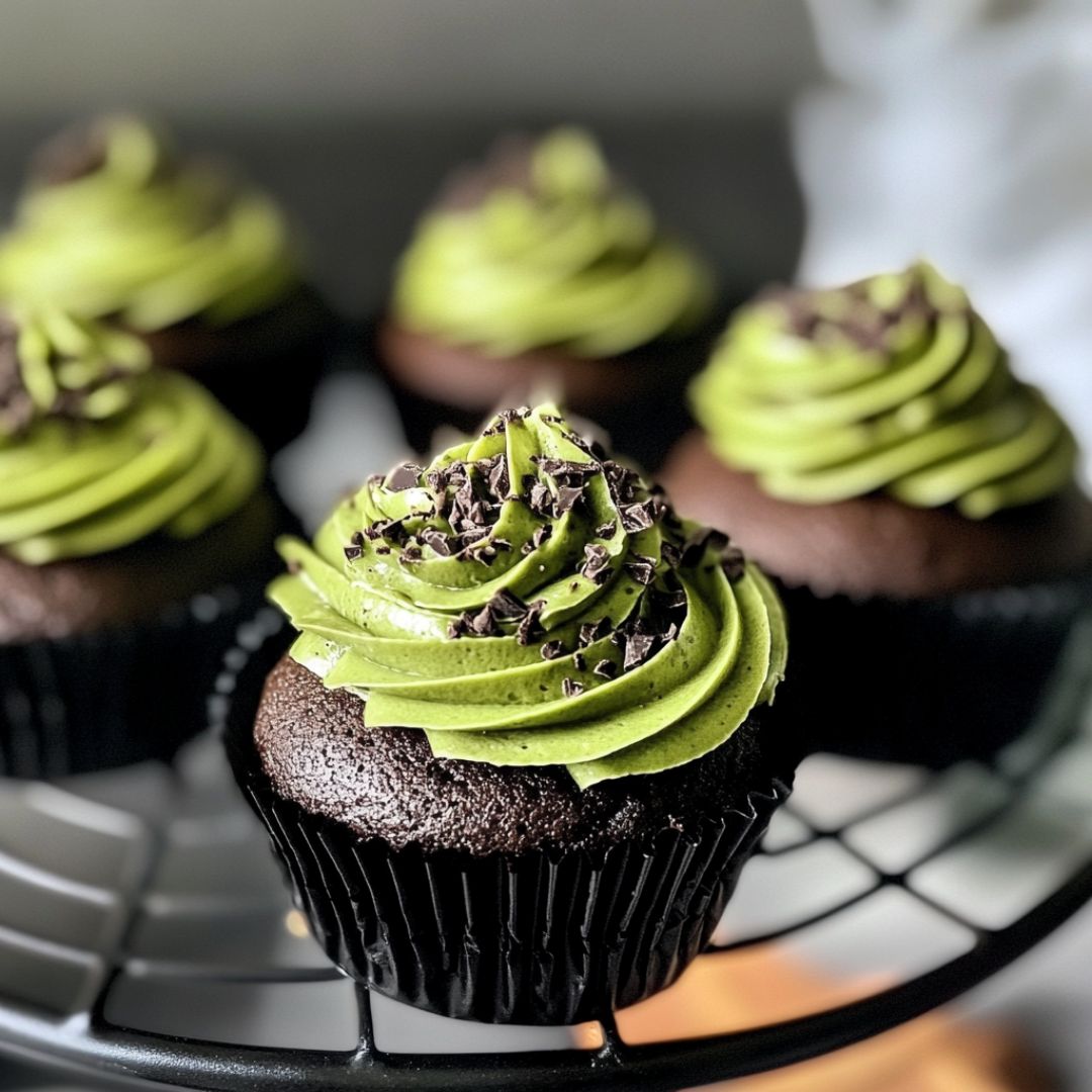 Cupcakes Vegan au Matcha et Chocolat Noir Image