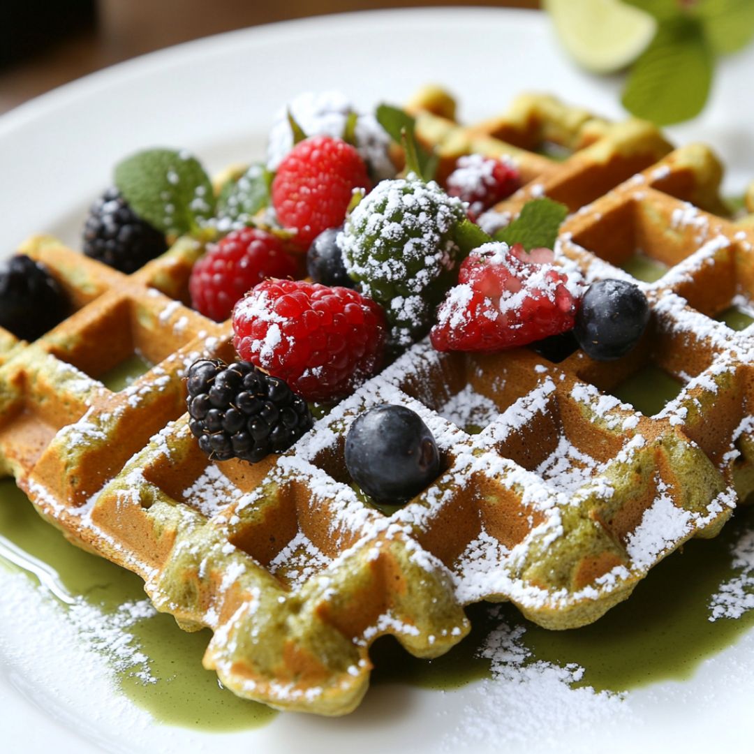 Gaufre au thé Matcha Image