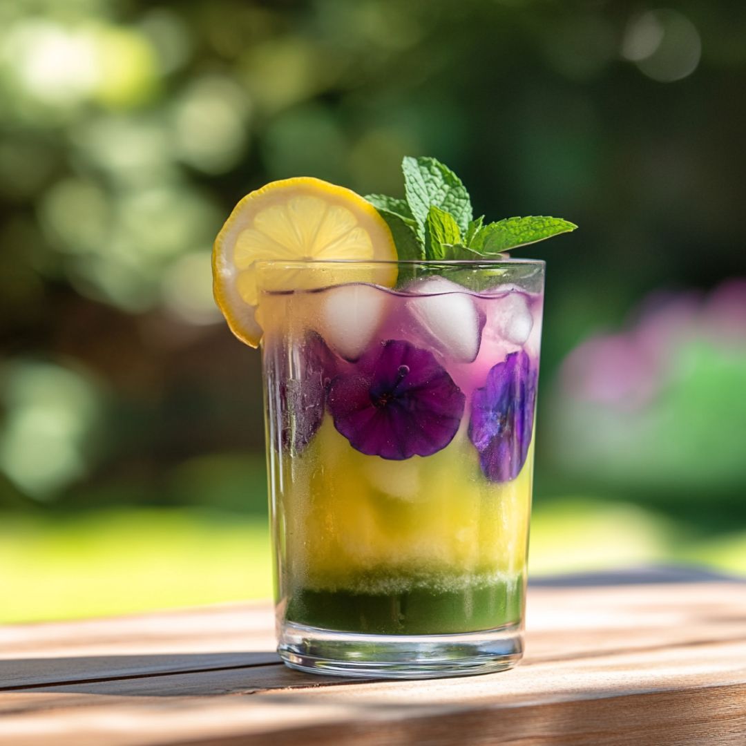 Limonade au Matcha et à la Fleur de Pois Papillon : Une Boisson Fraîche et Colorée