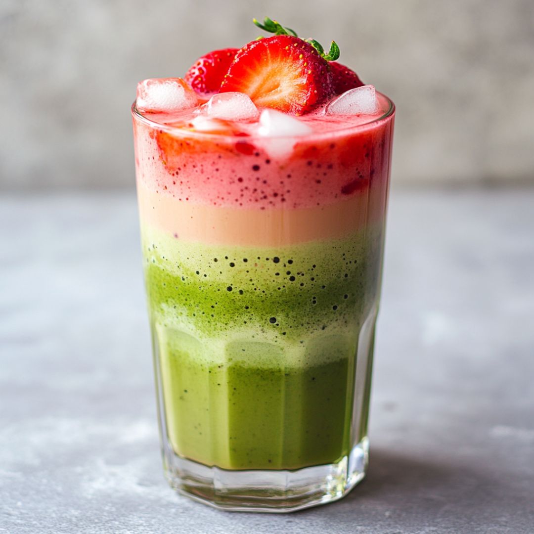 Matcha Latte à la Fraise : Une boisson gourmande en un instant Image