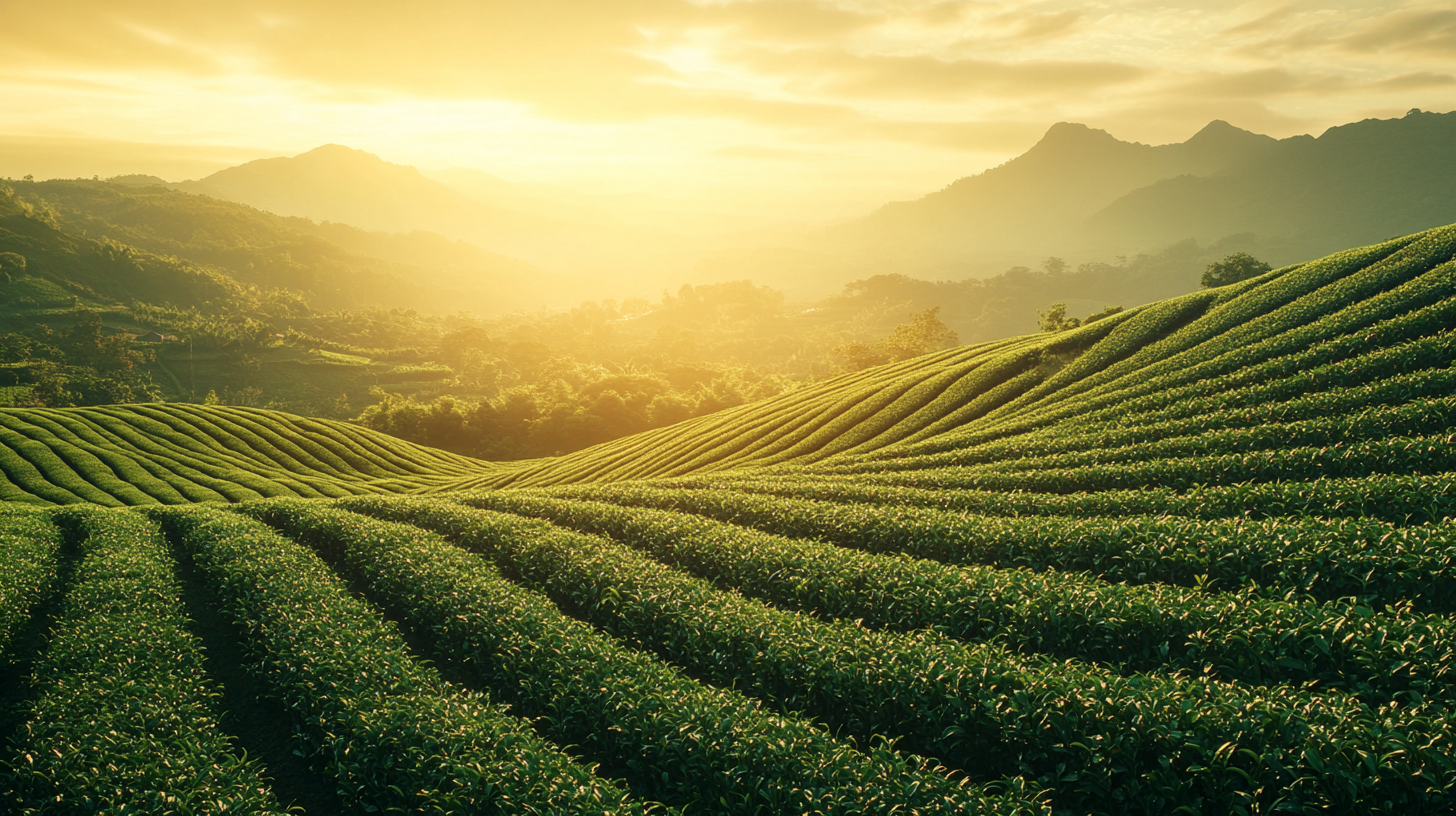 plaines de thé au japon, matcha