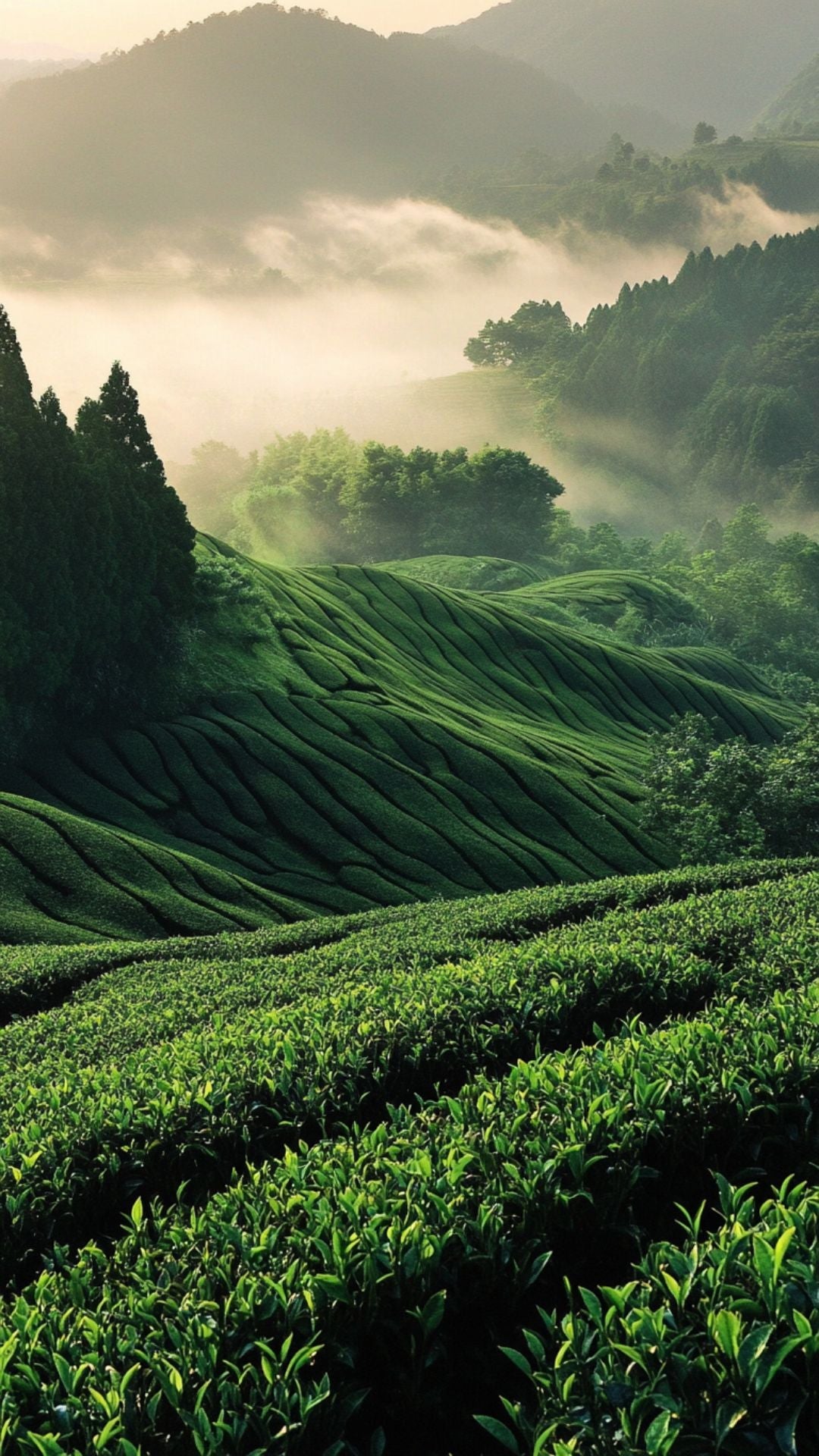 Tea field in Kagoshima, Japan, where our organic matcha comes from