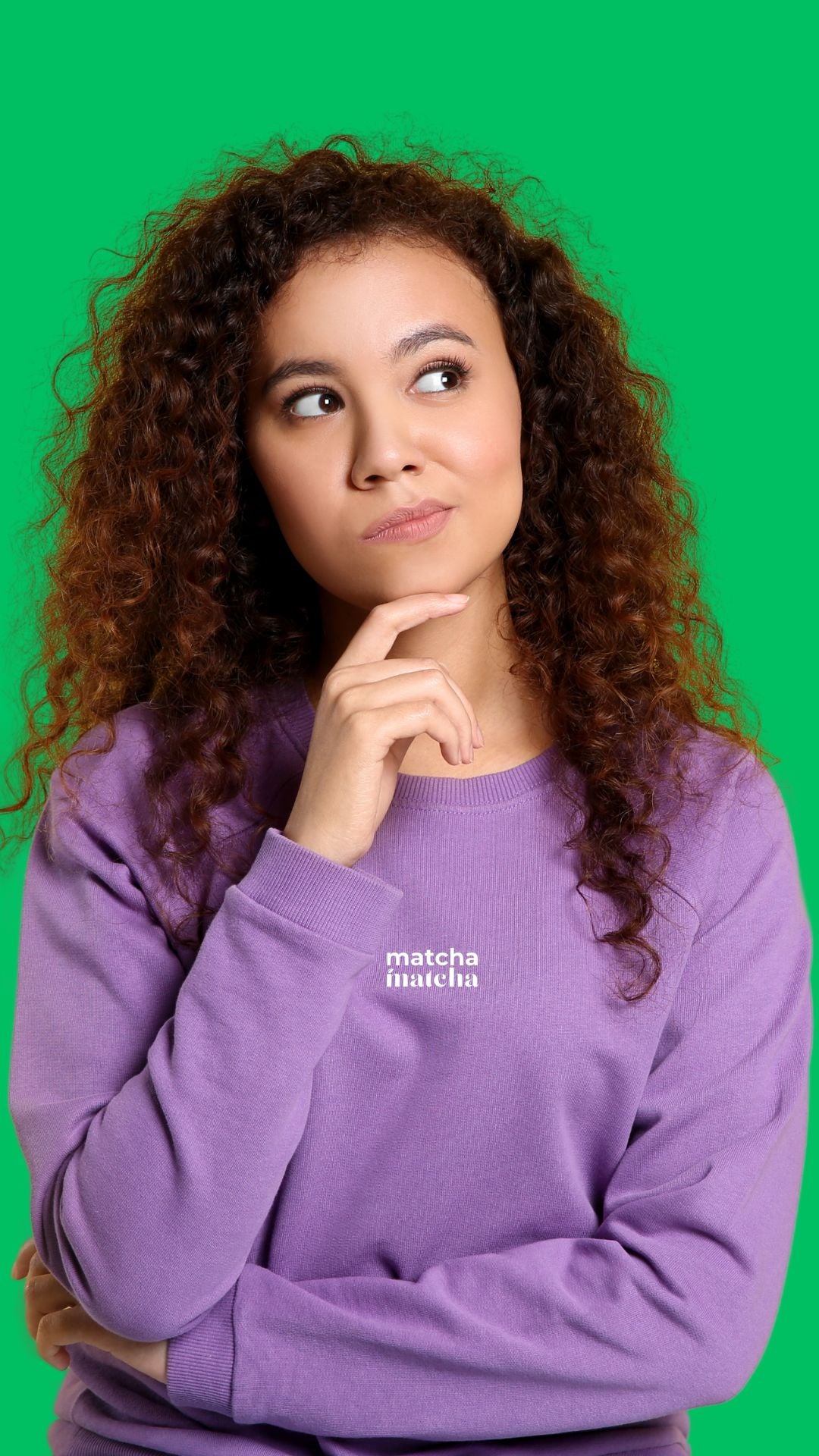 fille avec un pull matcha matcha Image